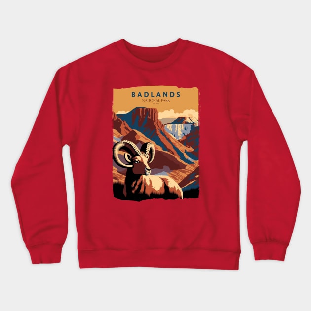 Badlands National Park Crewneck Sweatshirt by Wintrly